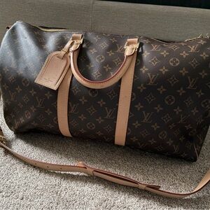 Louis Vuitton Monogram Canvas Duffel with Natural Vachetta Trim